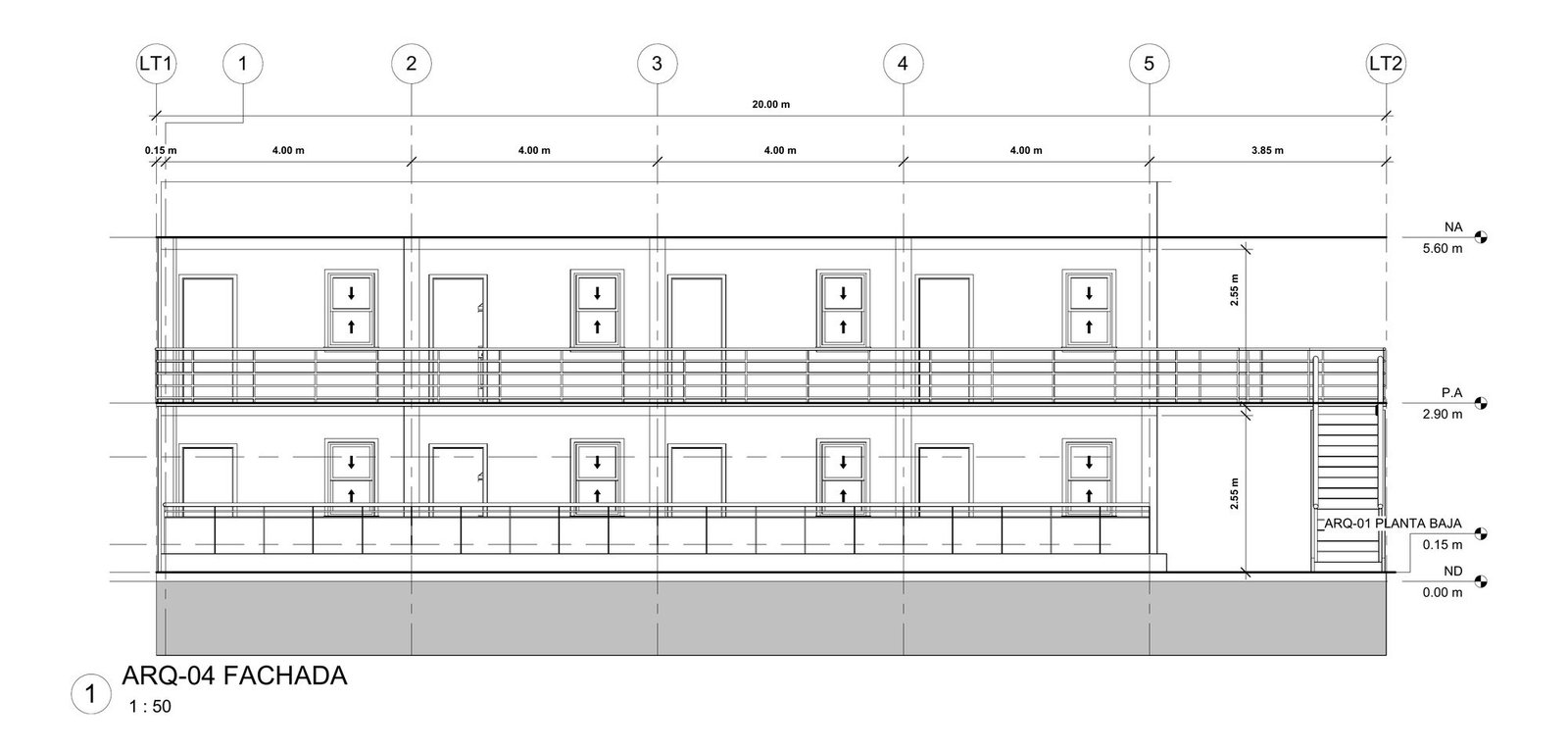 Fachada arquitectónica de Depas Saturnino